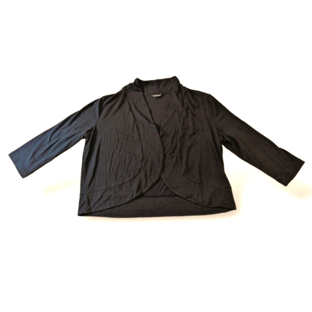 Conrad C open front black cardigan XL